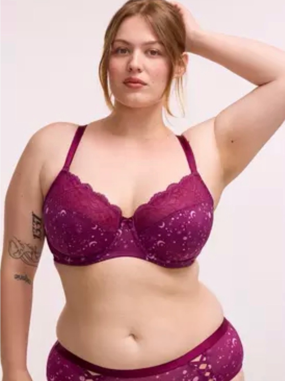 Torrid Lace Underwire Bra in Deep Berry